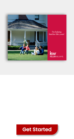 customizable KELLER WILLIAMS Agent Lifestyle postcard mailers with KW approved templates