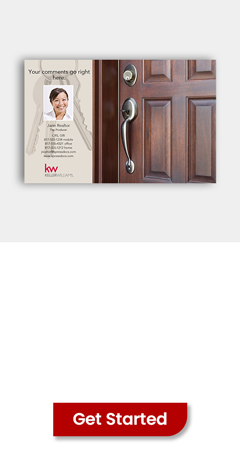 customizable Keller Williams Agent Personal Promotion postcards with KW approved templates