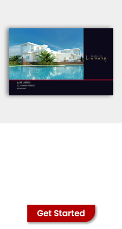 customizable Keller Williams Luxury Gold Logo postcards, brochures and business cards with KW approved templates