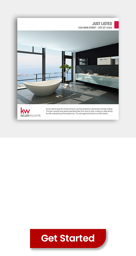 customizable Keller Wiliams property marketing brochures with approved templates