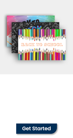 Customize and order inexpensive Back to school personalized marketing postcards