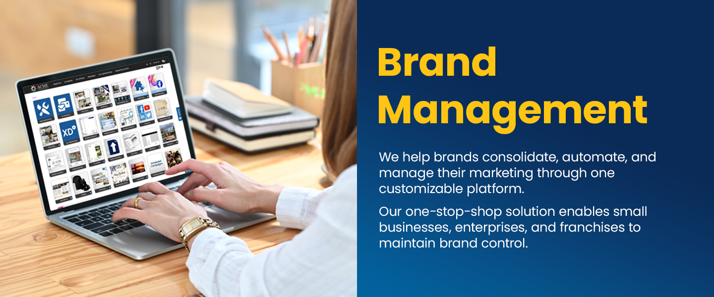 Xpressdocs helps brands consolidate, automate, and control their marketing from one customizable platform. Our solution lets small businesses, enterprises, and franchises to maintain brand control while giving end users access to approved customizable branded materials for local marketing efforts.