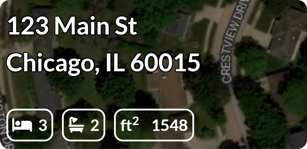 home valuations satellite image and property info